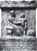jonathan miller ett grekiskt monument over en lakare oil on canvas